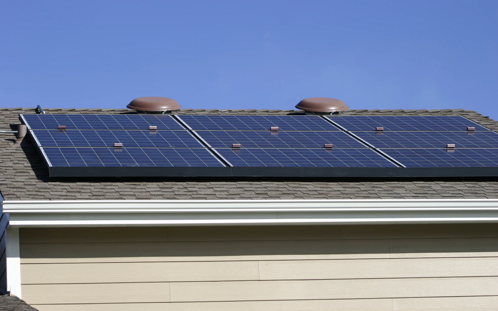 Solar panels generating renewable energy
